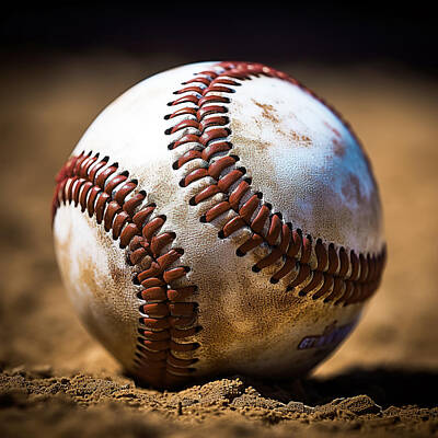 Baseball Photos - Baseball Dirt by Athena Mckinzie