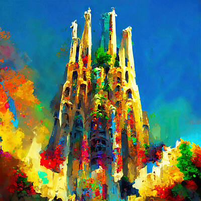 Royalty-Free and Rights-Managed Images - Basilica de la Sagrada Familia - 13 by AM FineArtPrints