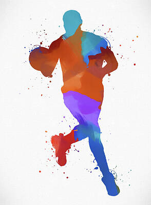 Sports Painting Rights Managed Images - Basketball Player Color Splash Royalty-Free Image by Dan Sproul