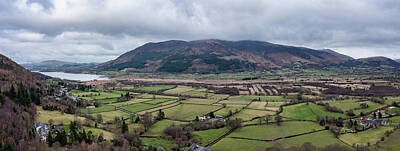 Womens Empowerment Rights Managed Images - Bassenthwaite looking northwest from Whinlatter panorama Royalty-Free Image by Graham Moore