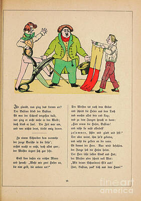 Comics Drawings - Bastian der Faulpelz, Bastian the lazybones, 1854 n15 by Historic Illustrations