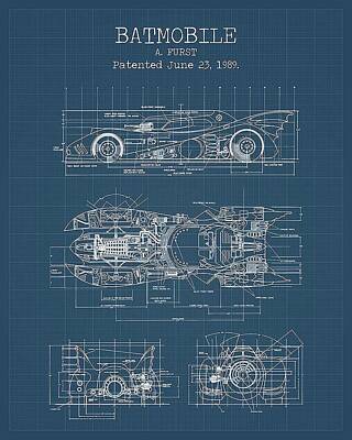 Transportation Royalty-Free and Rights-Managed Images - Batmobile Blueprints Denny H by Car Lover