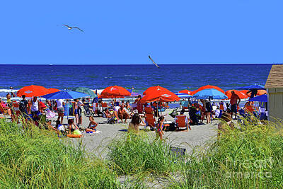 Animal Surreal - Beach and Umbrellas Atlantic City NJ by Regina Geoghan