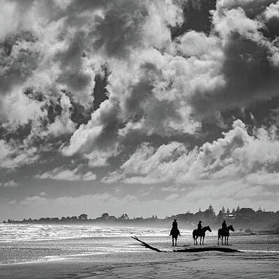 Beach Photos - Beach Riders by Dave Bowman