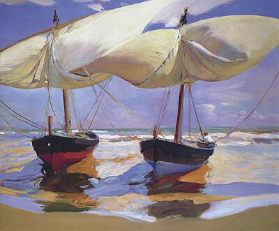 Royalty-Free and Rights-Managed Images - Beached Boats  by Joaquin Sorolla
