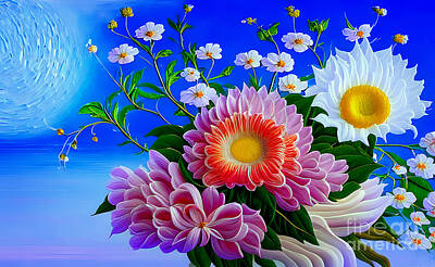 Florals Digital Art - Floral melody 1 by Viktor Birkus
