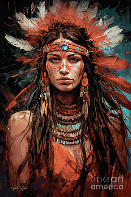 American West - Beautiful Warrior by Tina LeCour
