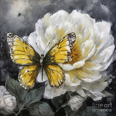 Rights Managed Images - Beautiful Yellow Butterfly Royalty-Free Image by Tina LeCour