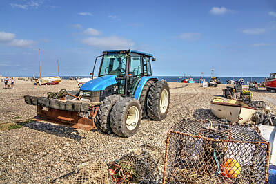 Beer Royalty-Free and Rights-Managed Images - Beer Beach Tractor by Rob Hawkins