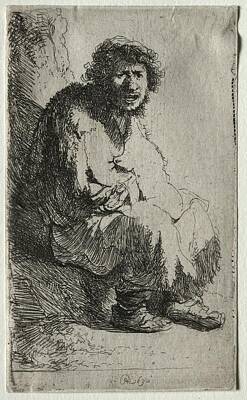 Sheep - Beggar Seated on a Bank 1630 Rembrandt van Rijn by MotionAge Designs