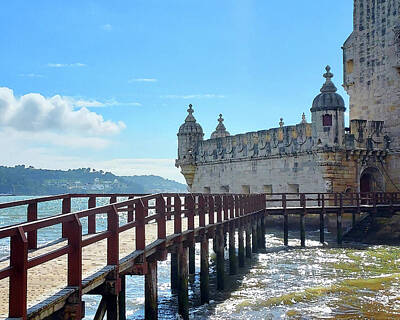 Royalty-Free and Rights-Managed Images - Belem Tower of Saint Vincent Medieval Fort Lisbon Portugal by Irina Sztukowski