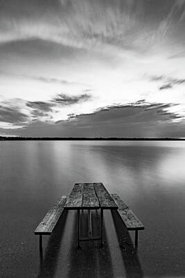 Negative Space Rights Managed Images - Bench of Solitude Royalty-Free Image by Arthur Oleary
