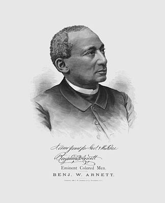 Politicians Drawings Rights Managed Images - Benjamin W. Arnett Engraved Portrait - Eminent Colored Men 1886 Royalty-Free Image by War Is Hell Store