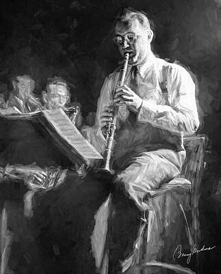 Jazz Mixed Media Royalty Free Images - Benny Goodman Royalty-Free Image by Mal Bray