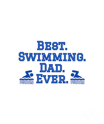 State Word Art - Best Swimming Dad by College Mascot Designs