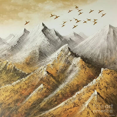 Mountain Paintings - Beyond The Mountains 2 by Tina LeCour