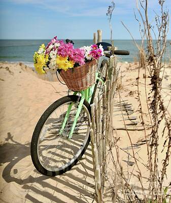 Photo Royalty Free Images - Biking down by the beach Royalty-Free Image by Susan Bonner