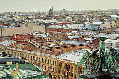 Going Green Royalty Free Images - Birds-eye view of the center of winter St. Petersburg Royalty-Free Image by Max Sbitnev
