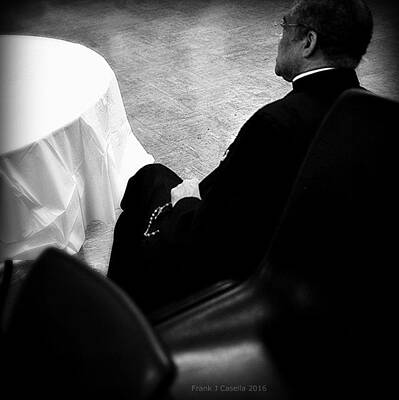 Frank J Casella Rights Managed Images - Bishop Prays the Rosary Royalty-Free Image by Frank J Casella