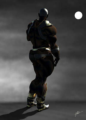 Comics Digital Art - Black Adam number nine by Joaquin Abella
