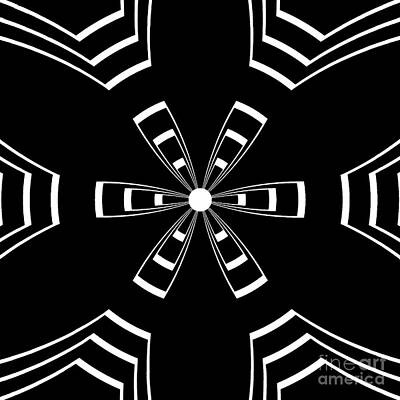 Douglas Brown Digital Art Rights Managed Images - Black and White Neon Style 01 Royalty-Free Image by Douglas Brown