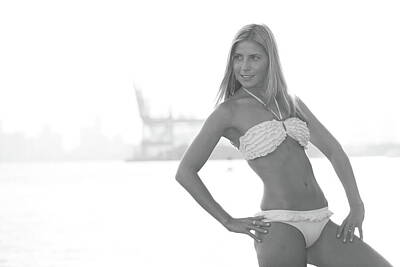 Beach Photos - Black and white print of a bikini model by Felix Mizioznikov
