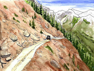 Mountain Mixed Media - Black Bear Pass, Colorado by Margaret Bucklew