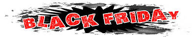 Comics Rights Managed Images - Black Friday Splat Cartoon Style Web Banner Royalty-Free Image by Bigalbaloo Stock