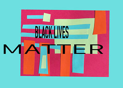 Abstract Mixed Media - Black Lives Matter by Debra Bretton Robinson