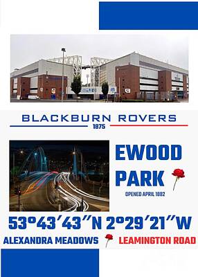 Football Digital Art - Blackburn Rovers Ewood Park by Art Hounds