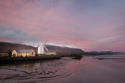 Light Abstractions - Blennerville Windmill Pink Morning by Mark Callanan