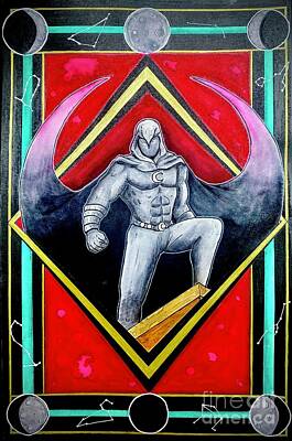 Comics Drawings - Blood Moon MoonKnight  by Moore Creative Images