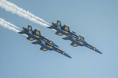 Modern Man Surf Royalty Free Images - Blue Angels - 9 Royalty-Free Image by Rick Allen
