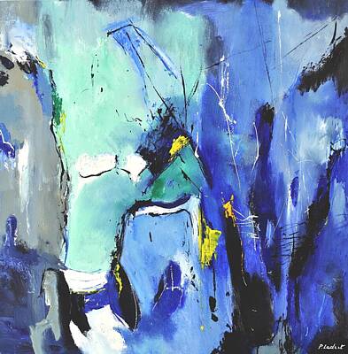 Colorful Abstract Animals - Blue hours by Pol Ledent