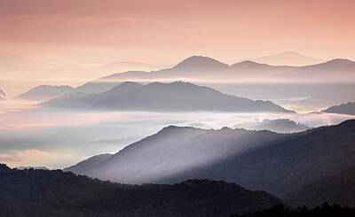 Mountain Royalty-Free and Rights-Managed Images - Blue Ridge Mountain Sunrise by Jordan Hill