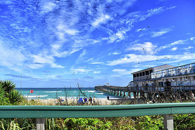 Up Up And Away - Blue Skies Over Lake Worth Beach by Maria Keady