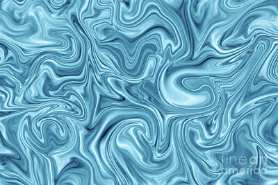 Abstract Oil Paintings Color Pattern And Texture - Blue water abstract background by Benny Marty