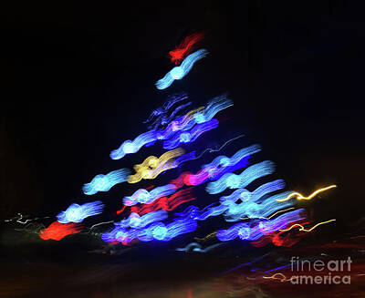Scott Listfield Astronauts - Blurry view of a Christmas tree  by Athina Psoma