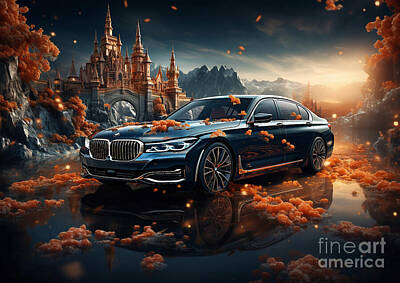 Fantasy Mixed Media - BMW 7 Series fantasy concept by Destiney Sullivan