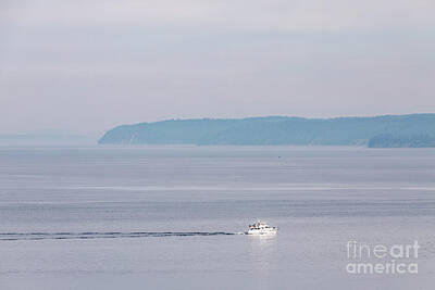 Transportation Royalty-Free and Rights-Managed Images - Boat Crosses Puget Sound by Cindy Shebley