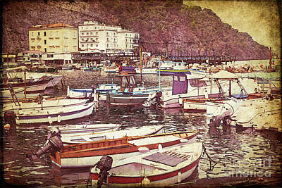 Easter Bunny - Boats in Sorrento Harbor by Mary Machare