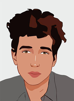 Celebrities Digital Art Royalty Free Images - Bob Dylan Cartoon Portrait 1 Royalty-Free Image by Ahmad Nusyirwan
