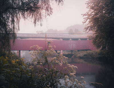 Legendary And Mythic Creatures - Bogert Bridge Over A Misty Little Lehigh Creek by Jason Fink