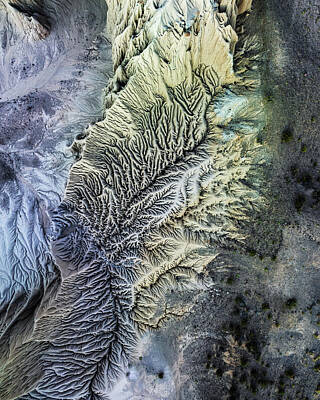 Abstract Landscape Photos - Bolivian Badlands Abstract - Aerial - 05 by Alex Mironyuk