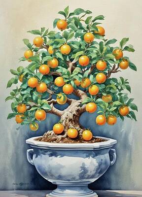Food And Beverage Digital Art - Bonsai Tangerine  by James Eye