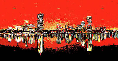 Cat Tees - Boston, Panorama - 40 by AM FineArtPrints