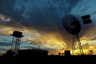 Royalty-Free and Rights-Managed Images - boulia windmill DSC_1299 by Stephen Reid
