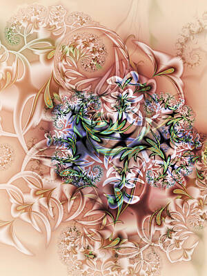 Abstract Flowers Digital Art - Bouquet by Richard Ortolano