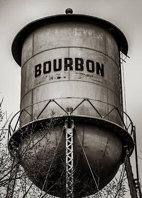 Art Deco - Bourbon Whiskey Tower in Sepia by Gregory Ballos
