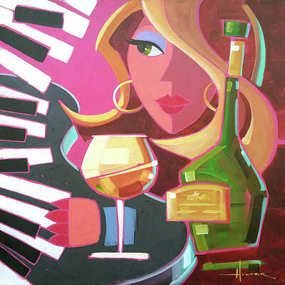 Wine Paintings - Brandy by Larry Hunter